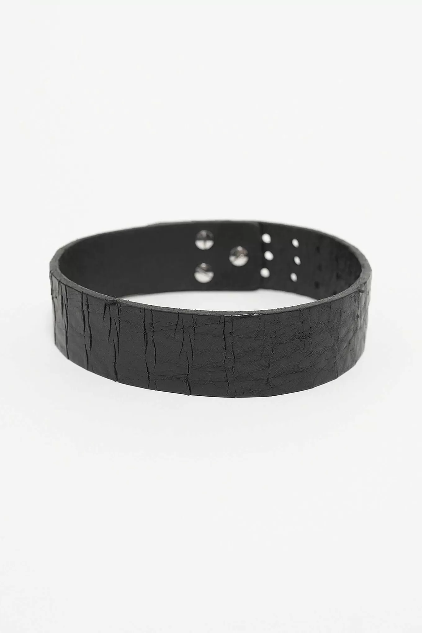 3 Cm Choker Laser Crack Sort Læder^Our Legacy Store