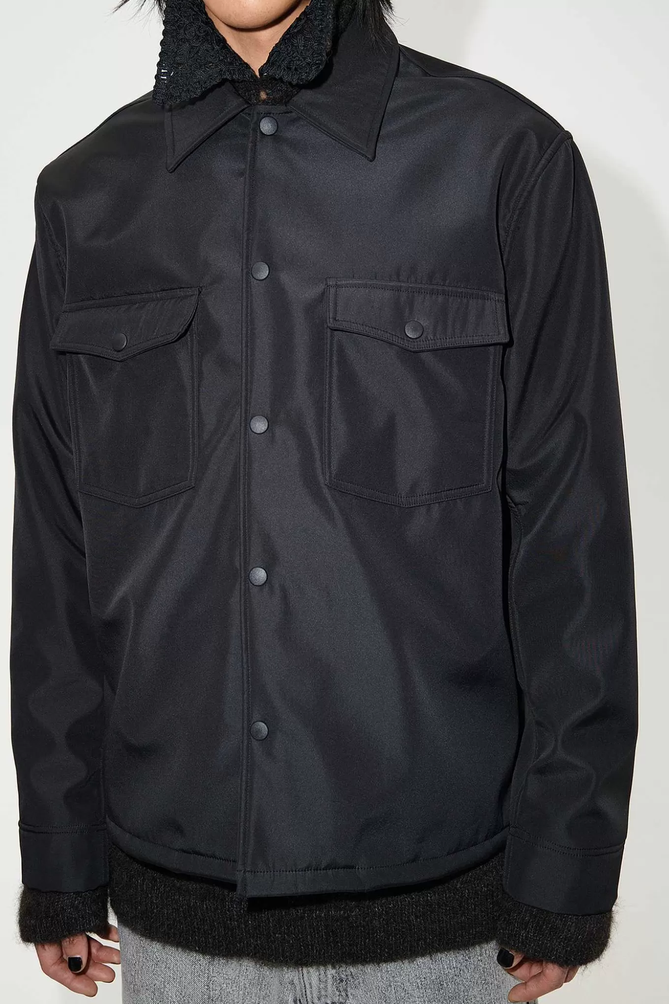 Aften Coach Jacket Black Fleecy Tech^Our Legacy Best Sale