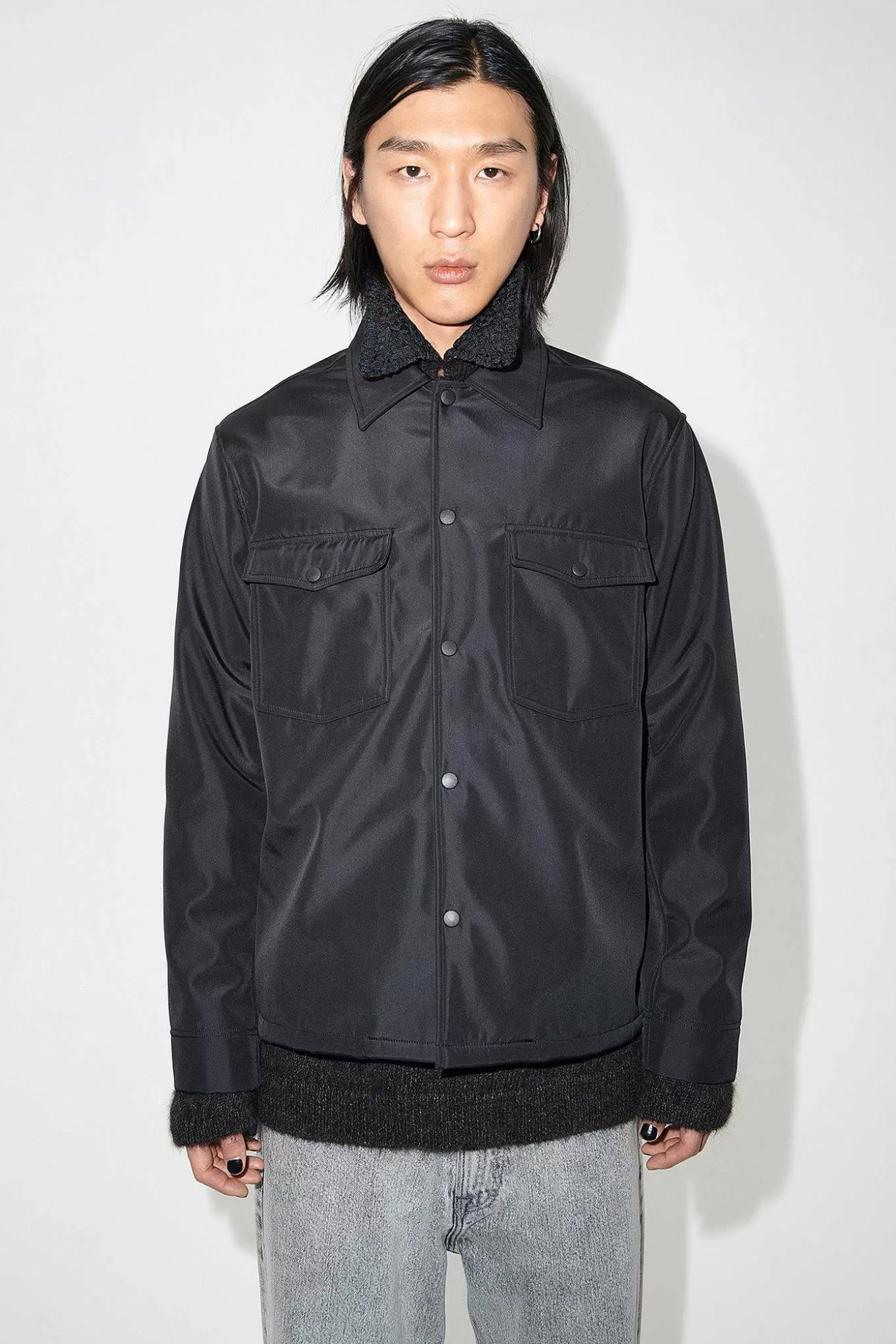 Aften Coach Jacket Black Fleecy Tech^Our Legacy Best Sale