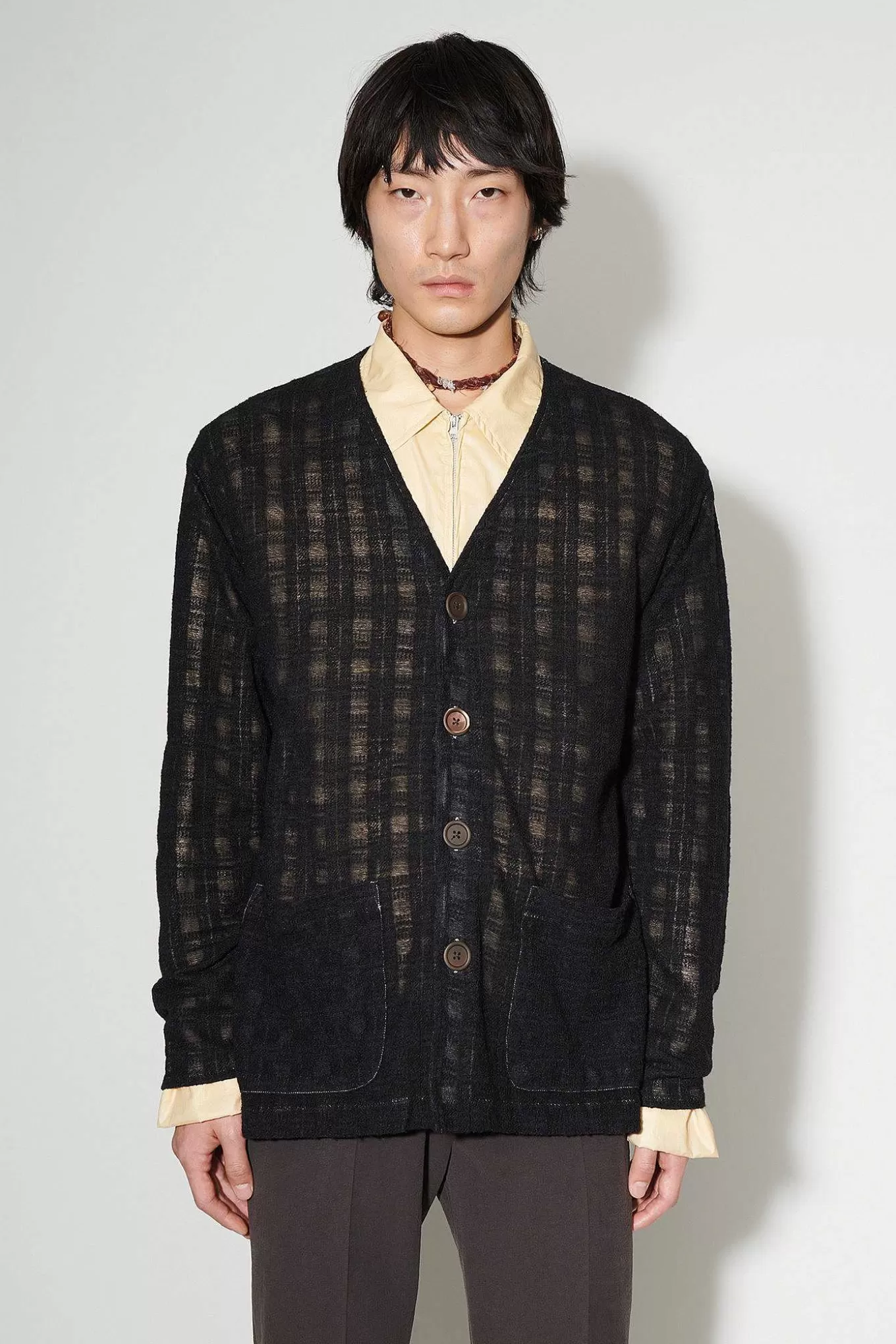 Cardigan Black Disintegration Check^Our Legacy Cheap