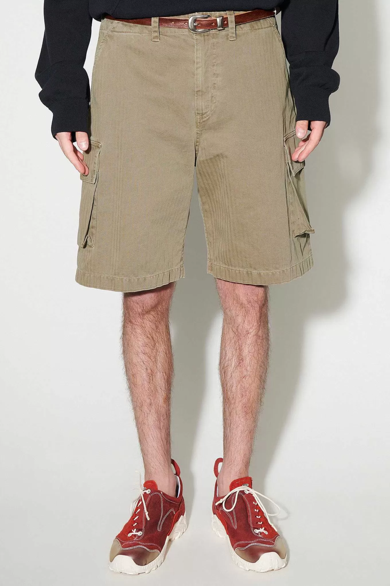 Mount Shorts Uniform Olive Herringbone^Our Legacy Clearance