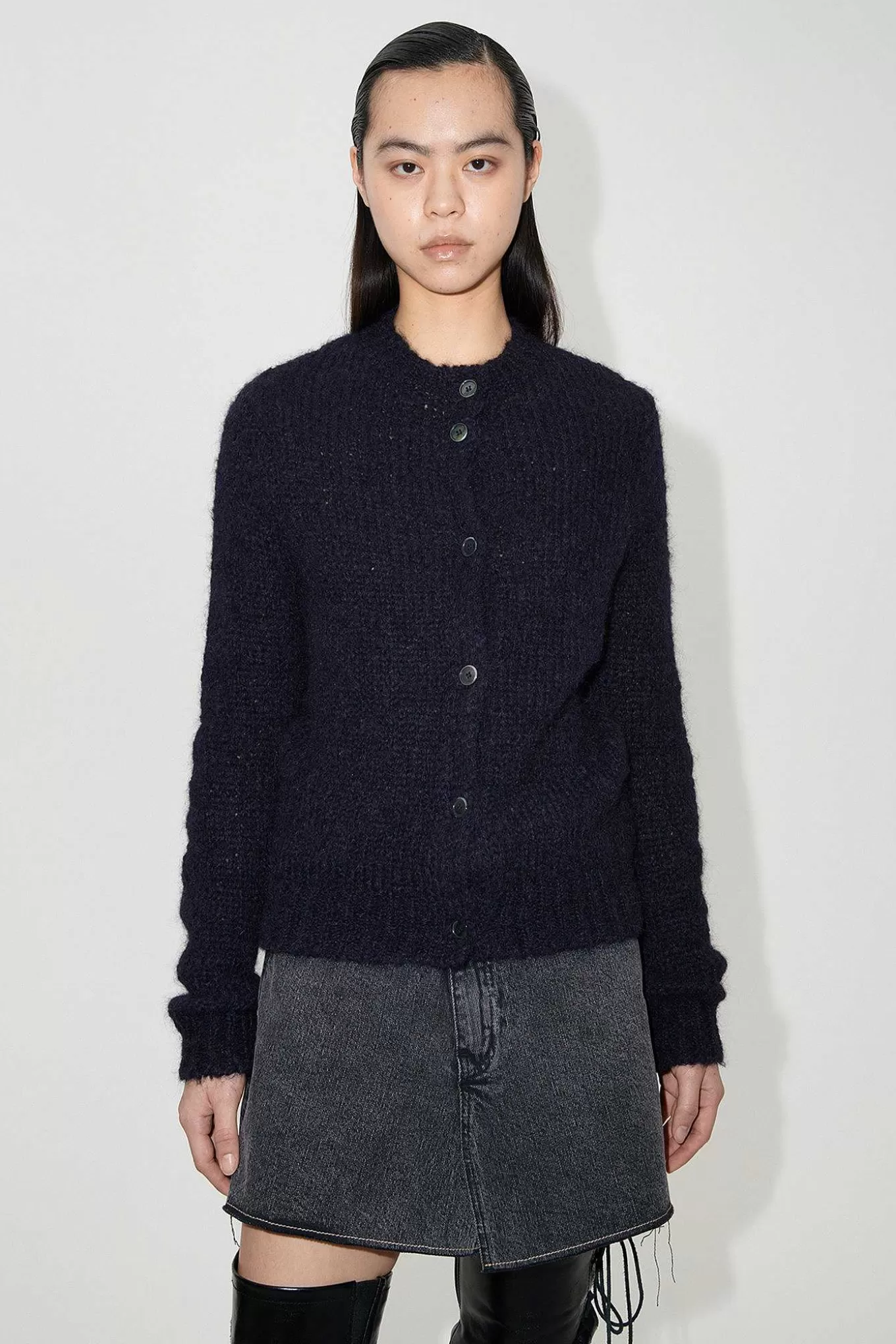 Oma Cardigan Navy Fuzzy Mohpaca^Our Legacy Cheap