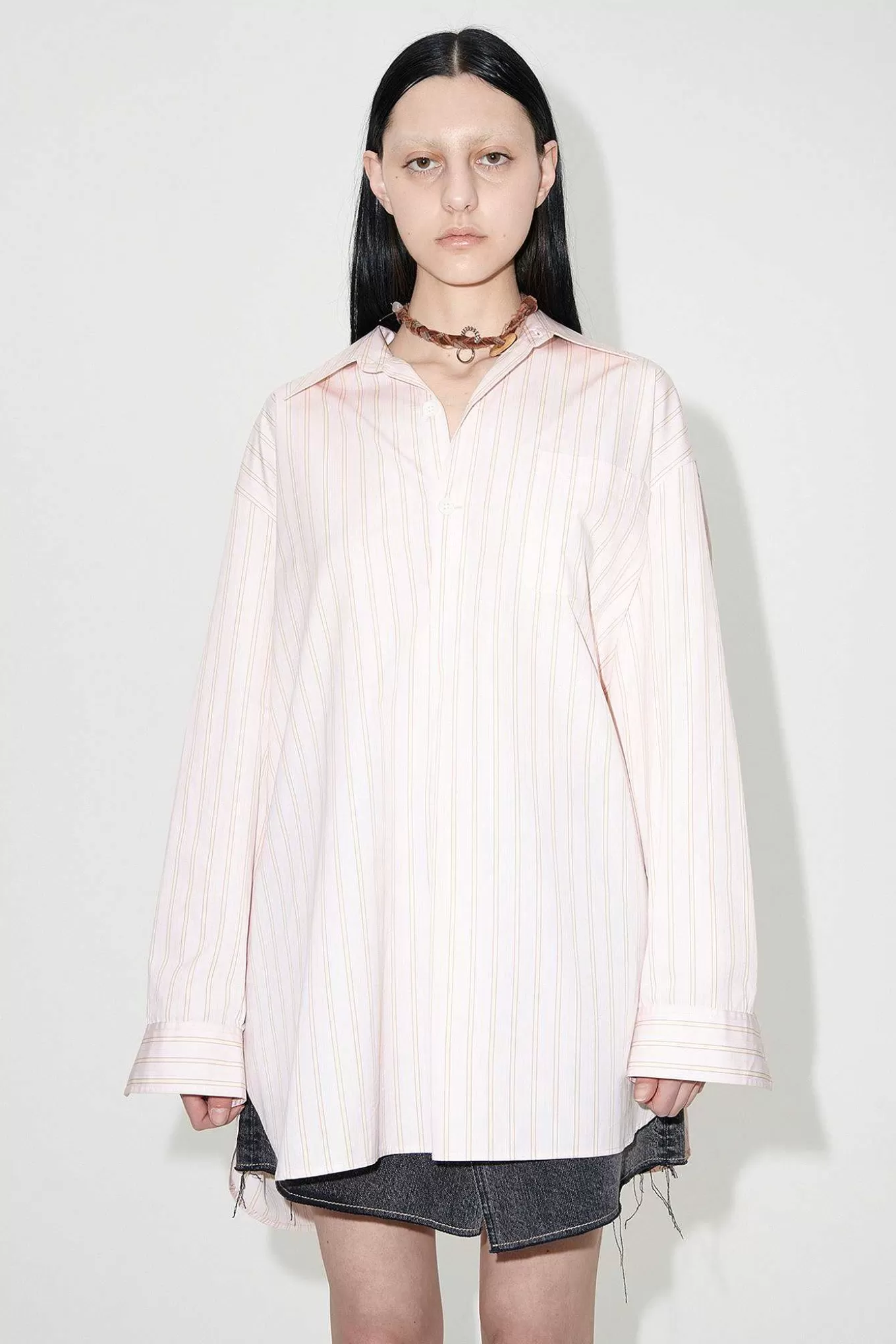 Popover Skjorte Pink Business Stripe^Our Legacy Online