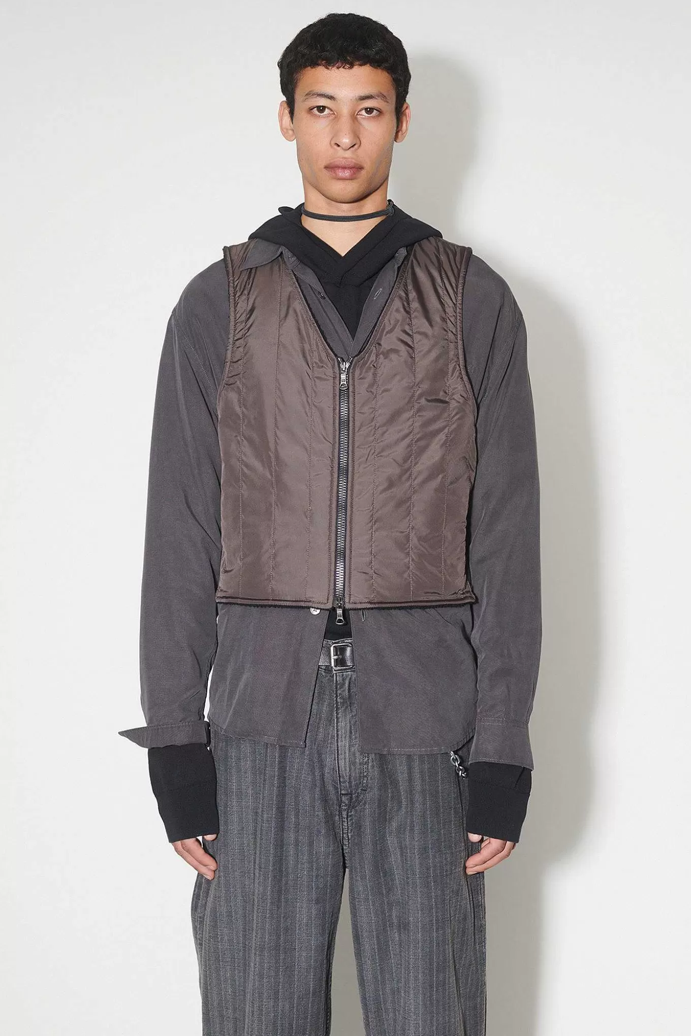 Quilt Liner Vest Oxideret Gra Aero Nylon^Our Legacy Clearance