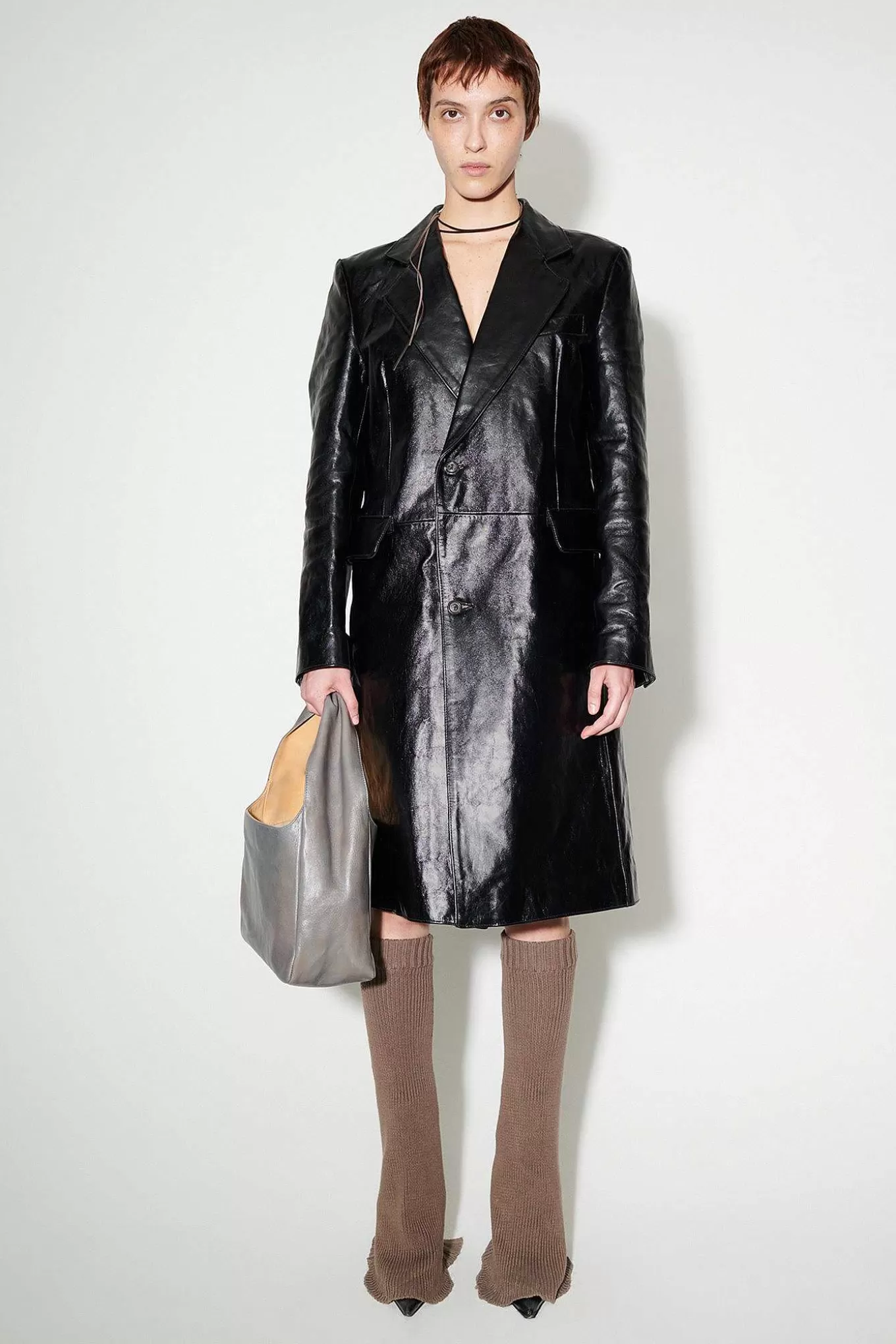 Stingray Coat True Dye Black Læder^Our Legacy New