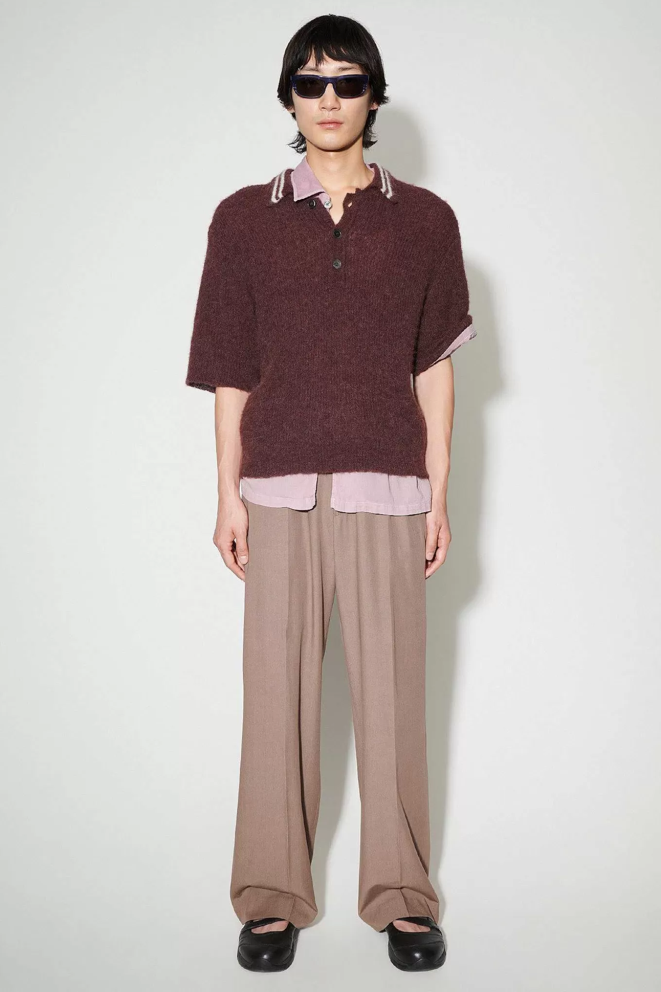 Traditionel Polo Euro Aubergine Fuzzy Alpaca^Our Legacy Clearance